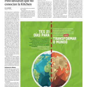 6. Anuncio convocatoria concurso "21 días transformando el mundo" en La Voz de Galicia - Patrocinador: ViAQUA