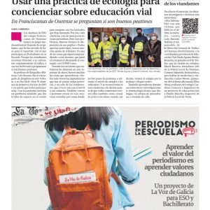 11. Anuncio publicado en La Voz de la Escuela durante el periodo de difusión de los reportajes del concurso “Periodismo en la Escuela” - Patrocinador: Norvento