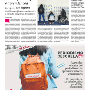 4. Anuncio concurso "Periodismo en la Escuela" en La Voz de la Escuela - Patrocinador: Norvento
